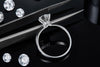 Minimalist Starlight - Set With 1-carat Top-quality Moissanite S925 Silver And Platinum-plated Diamond Wedding Ring. The Ring Can Be Inspected With A Diamond Pen