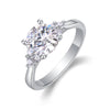 Galaxy Light - A Wedding Ring Set With 2-carat Top-quality Moissanite S925 Silver And Platinum-plated Diamond. The Ring Can Be Inspected With A Diamond Pen