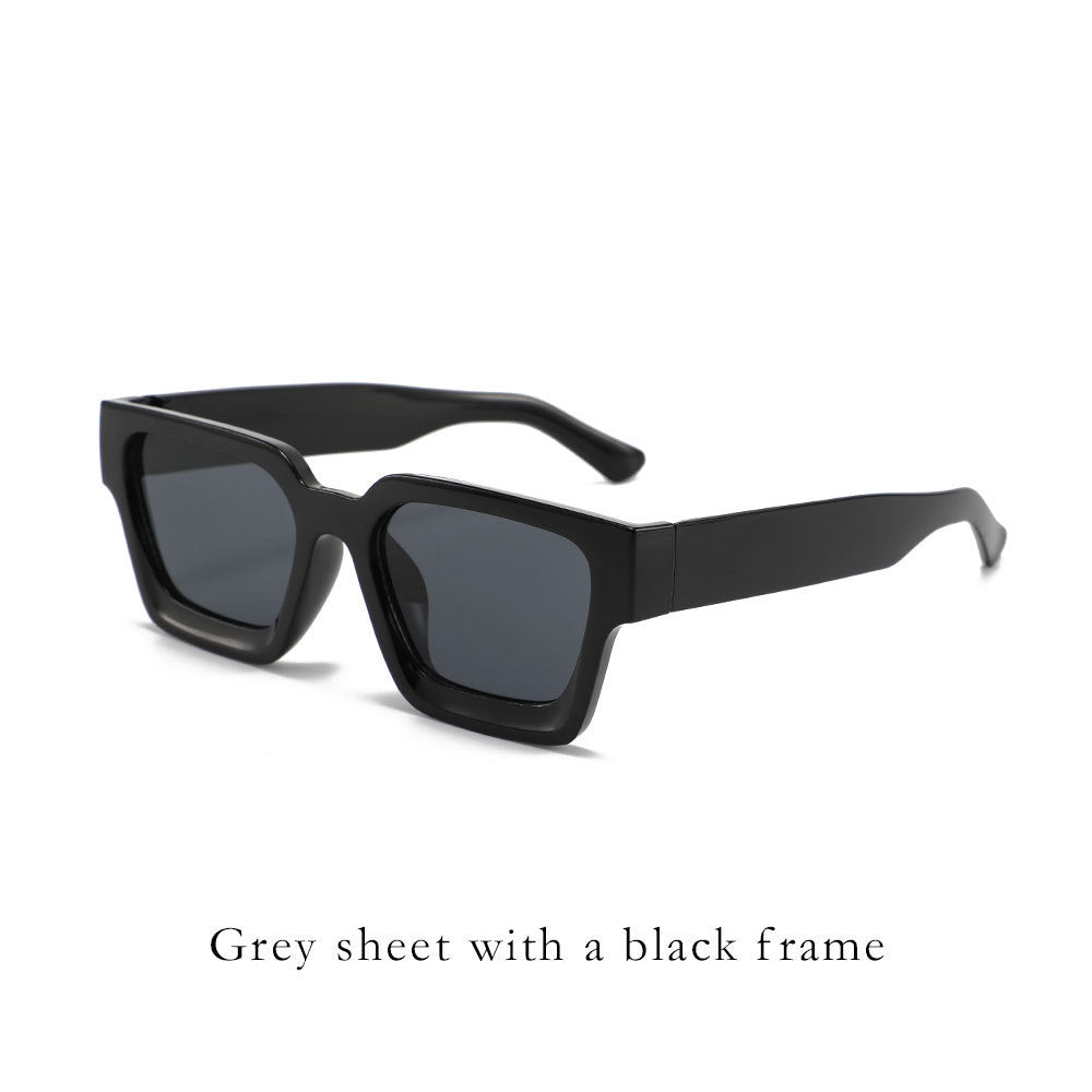 Classic Thick Square Frame Sunglasses Men's Driving UV Protection