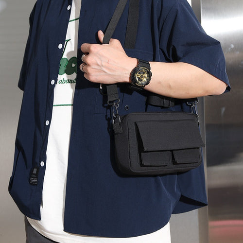 Men's Shoulder Bag Lightweight Nylon Cloth Bag Simple Student Travel Leisure Messenger Bag