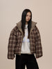 American Retro Double-sided Plaid Cotton-padded Jacket