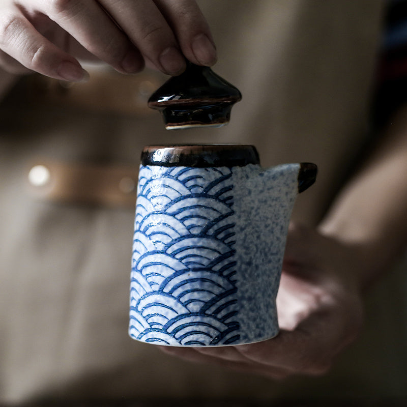 Japanese Style Ceramic Hefeng Seasoning Pot Set Restaurant Household