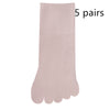 Women's Solid Color Simple Short Thin Five Toe Socks
