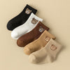 Cute Embroidered Waist High Elastic Socks