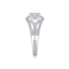 Supreme Charm - A Wedding Ring Set With 1-carat Top-quality Moissanite S925 Silver And Platinum-plated Diamond Can Be Tested With A Diamond Pen