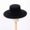 Autumn And Winter New Fashion All-match Flat Top Woolen Bowler Hat