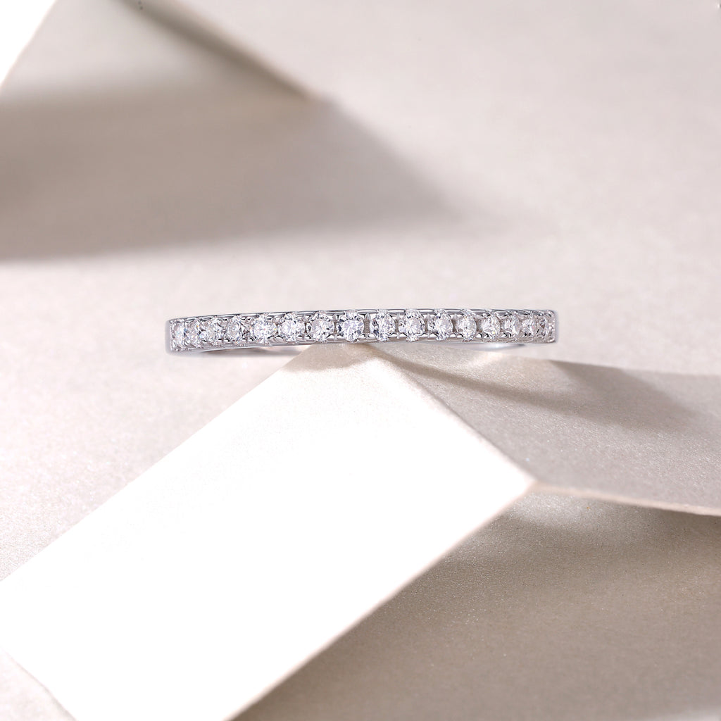 Embrace - A Wedding Ring Set With Top-quality Moissanite S925 Silver And Platinum-plated Diamond Can Be Inspected With A Diamond Pen