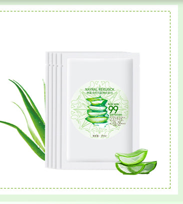 Aloe replenishment mask, stay up late, moisturize and repair pox and print.