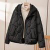 Women's Short Hooded Down Jacket, Two-piece Loose-fitting, Fashionable, Thickened Cotton-padded Jacket