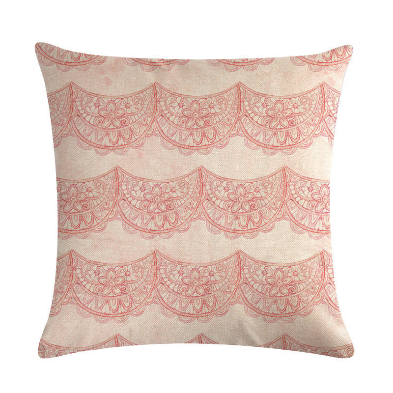 Floral Cushion Cover Cotton Linen Pillowcase