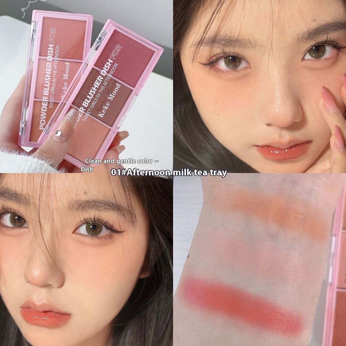 Afternoon Blusher Plate Natural Matte Long - lasting Rouge Student Makeup - Eshtree