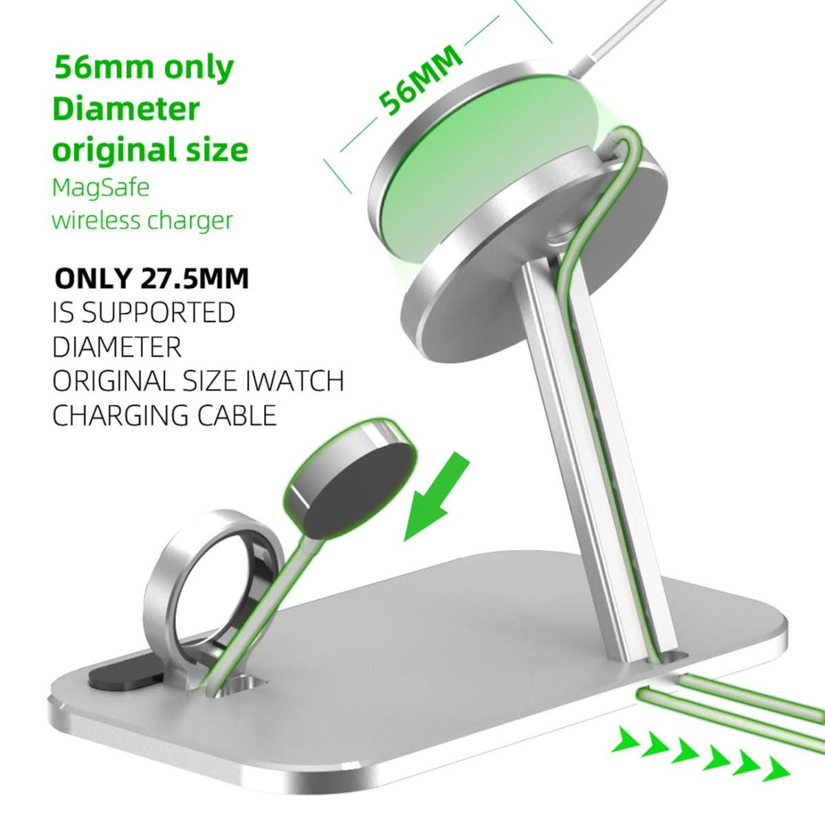Alloy Storage Base Data Cable Accessories Watch Charging Stand - Eshtree