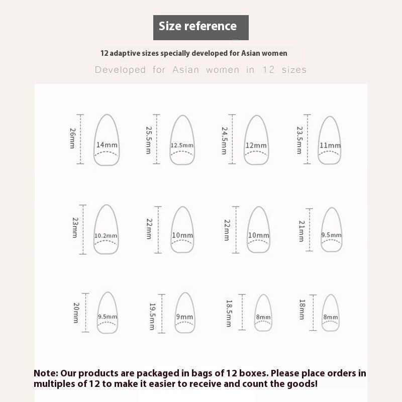 Almond Double French Fake Nails - Eshtree