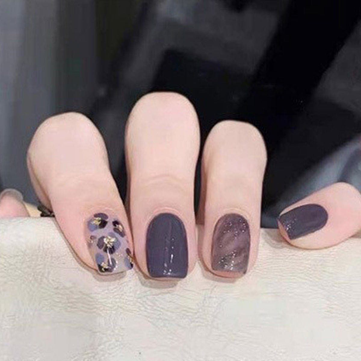 Almond Wear Nail Simple Frosted Glossy Fake Nail Tip - Eshtree