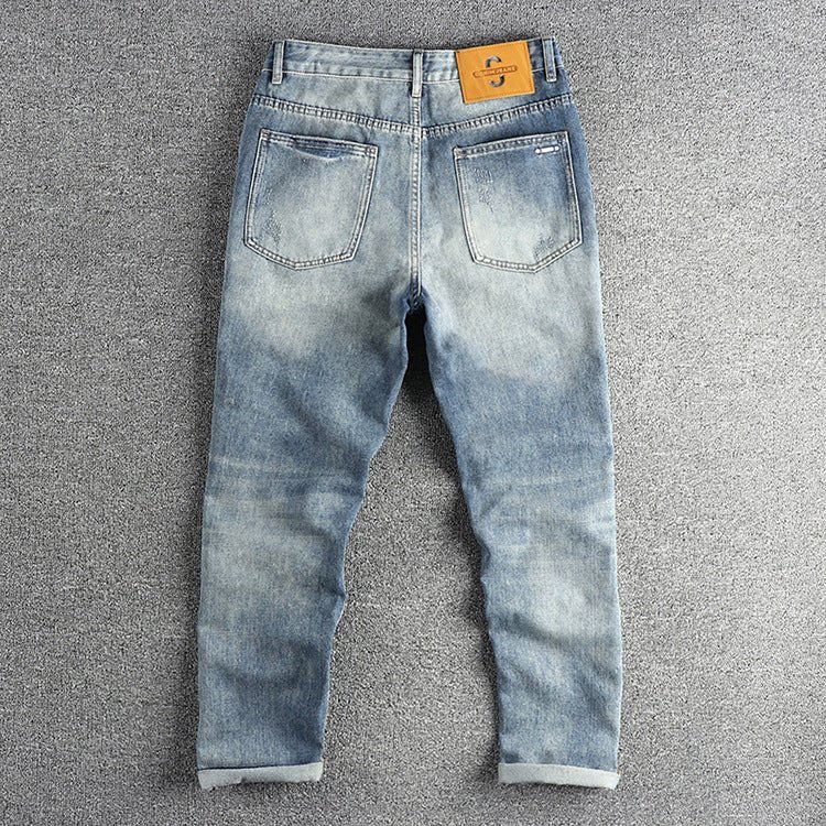 American Retro Washed Jeans For Men - Eshtree