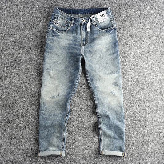 American Retro Washed Jeans For Men - Eshtree
