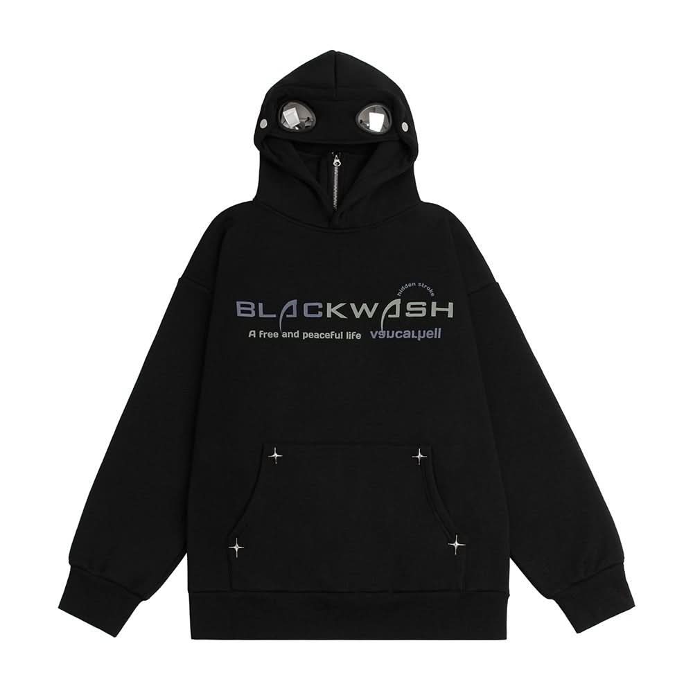 American Style Trend Pilot Glasses Hooded Turtleneck Sweater - Eshtree