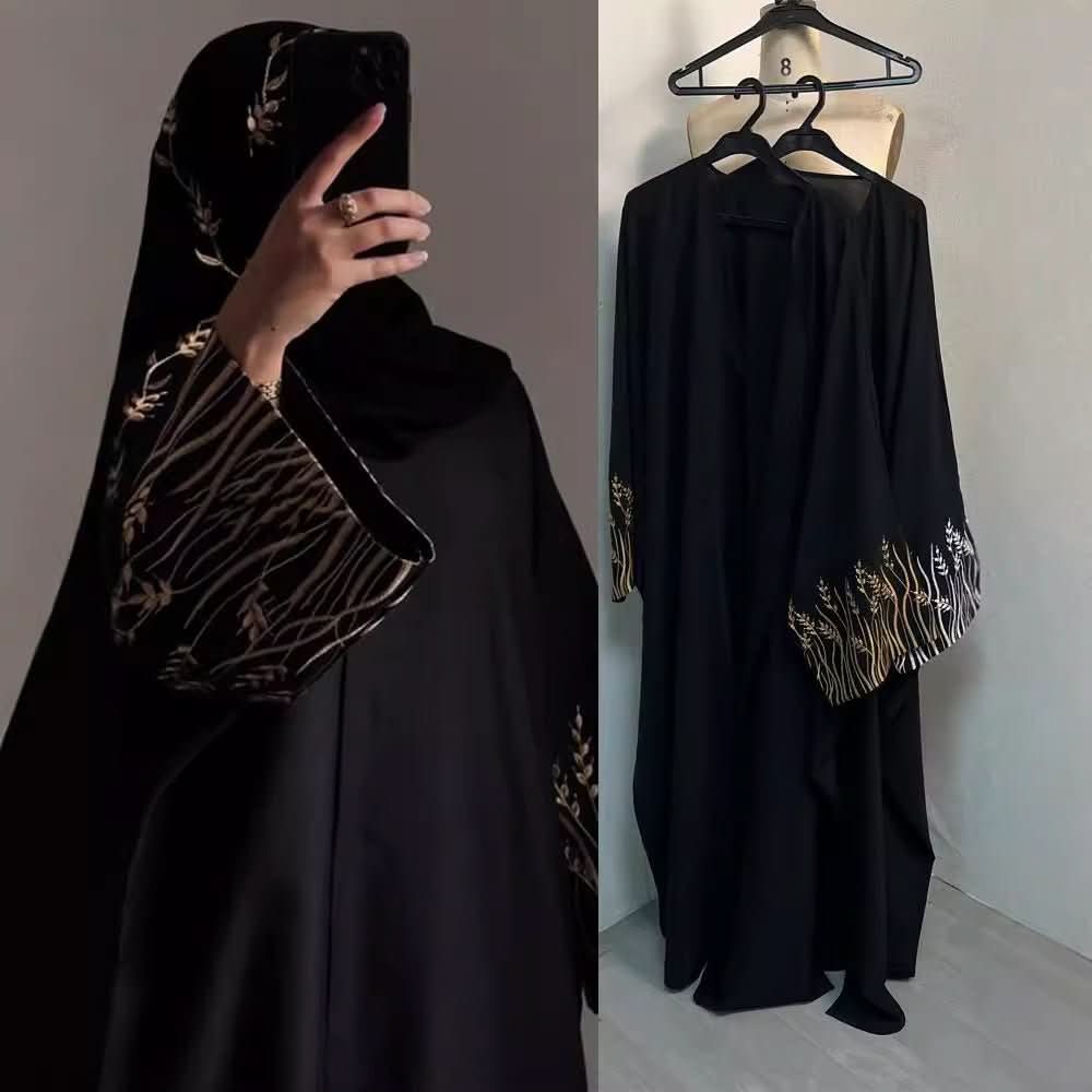 Arab Embroidery Embroidery Outerwear Abaya Robe - Eshtree