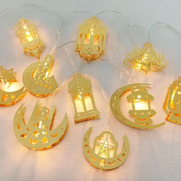 Arab Ramadan Decorated Strings Of Lights For The Middle East Eid Festival - Eshtree