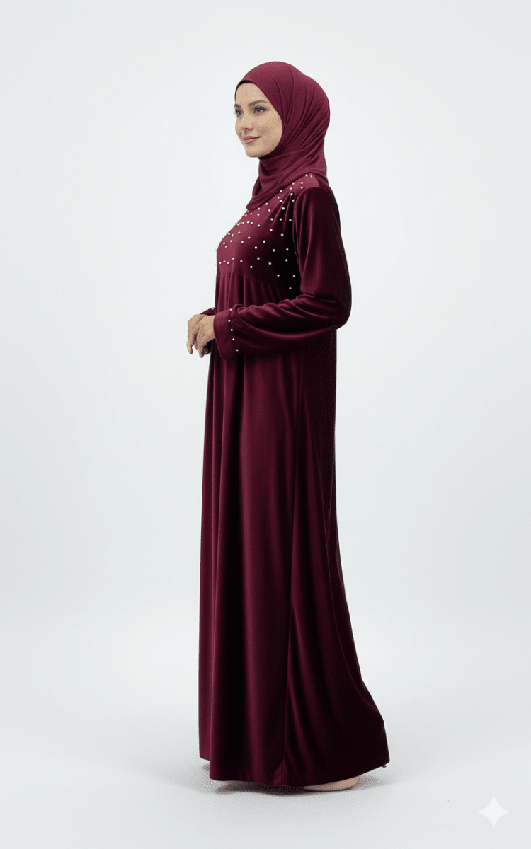 إسدال صلاة بخامة القطيفة الفرنساوي الناعمة - Eshtree