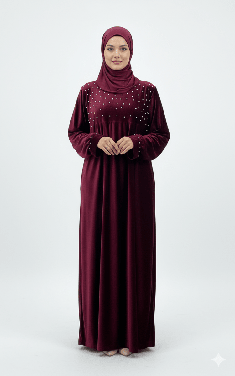 إسدال صلاة بخامة القطيفة الفرنساوي الناعمة - Eshtree