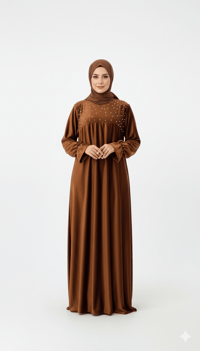 إسدال صلاة بخامة القطيفة الفرنساوي الناعمة - Eshtree