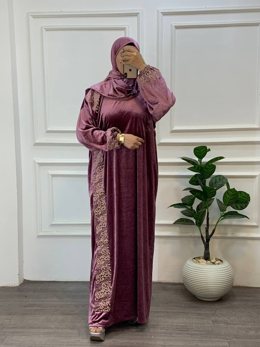 إسدال صلاة بخامة قطيفة فرنساوي – ناعم وفاخر - Eshtree