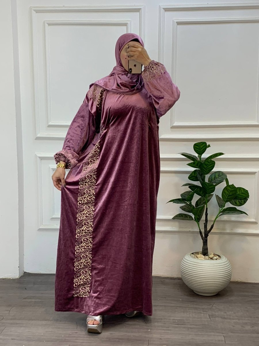 إسدال صلاة بخامة قطيفة فرنساوي – ناعم وفاخر - Eshtree