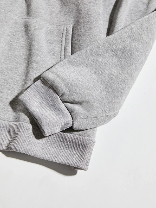 Autumn And Winter Chest Printing Hooded Casual Loose Sweater - Eshtree