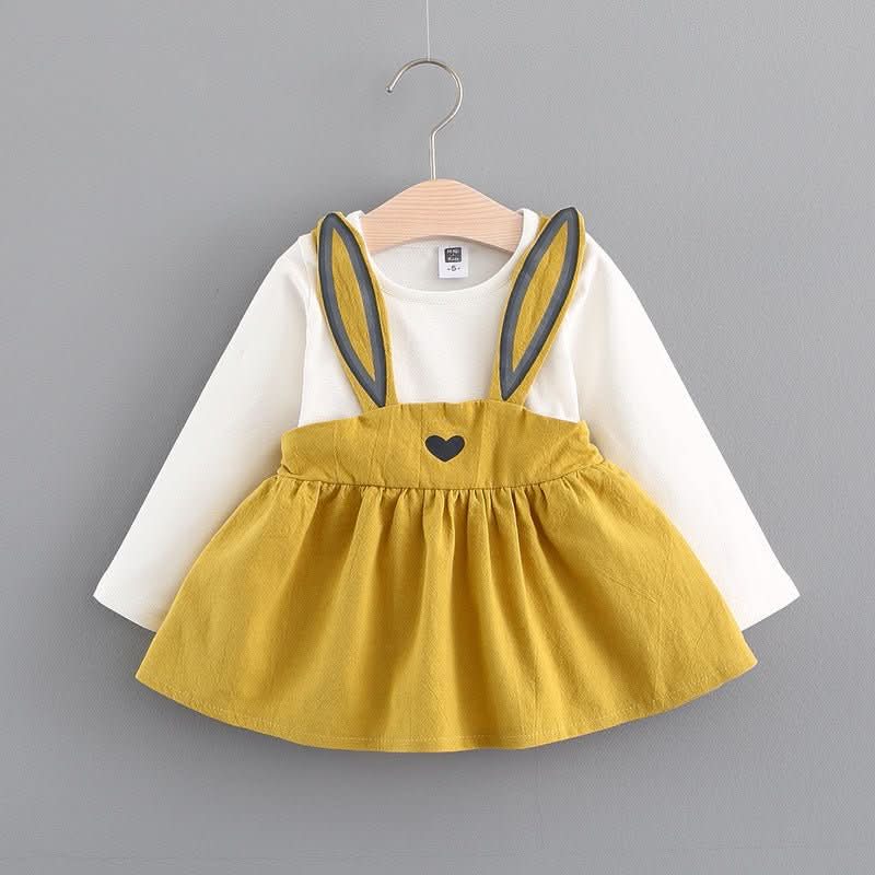 Autumn new Korean children's clothing, girls cute rabbit dress, baby baby princess dress 916 - Eshtree