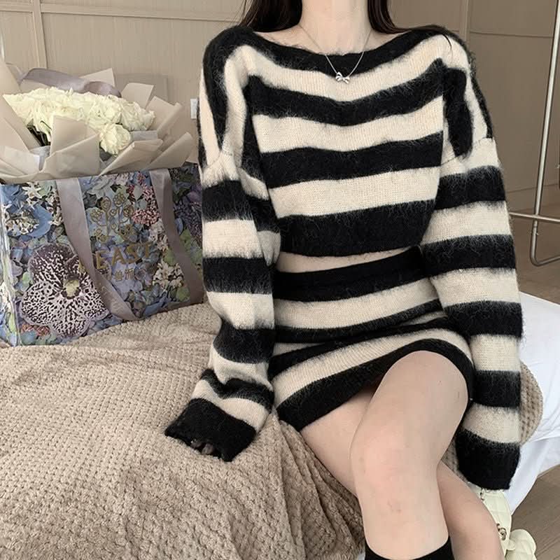 Autumn Winter Design Wool Color - Block Striped Suit - Eshtree