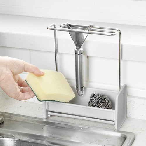 Kitchen Stainless Steel Rag Rack Sponge Rag Ventilating And Draining Rack Bottom Detachable Rag Rack In Stock