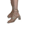 Women's Rhinestone Sandals Snakelike Winding Fashion High Heels
