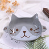 Japanese-style Three-dimensional Ceramic Cat's Claw Double-ear Deep Plate