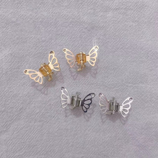 Metal Butterfly Small Jaw Clip Side Bangs Hair Clip For Broken Hair