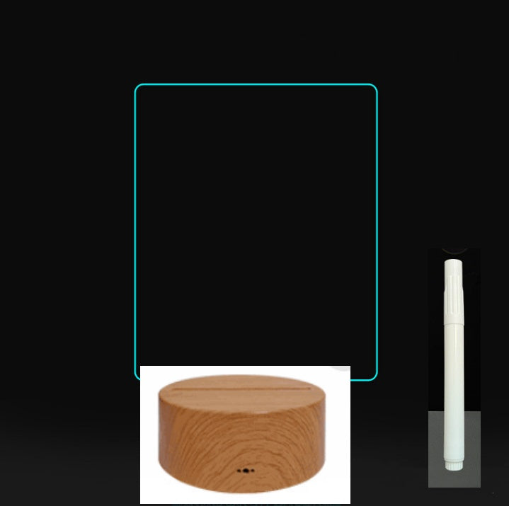 لوحة أكريليك ثلاثية الأبعاد مع إضاءة LED للوحة رسائل بخط اليد