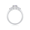 Yearning - A Wedding Ring Set With Top-quality Moissanite S925 Silver And Platinum-plated Diamond Can Be Tested With A Diamond Pen