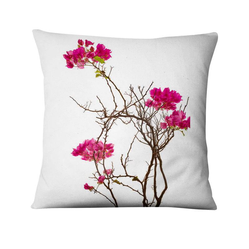 Floral Digital Print Pillowcase Green Plant Cushion Cover
