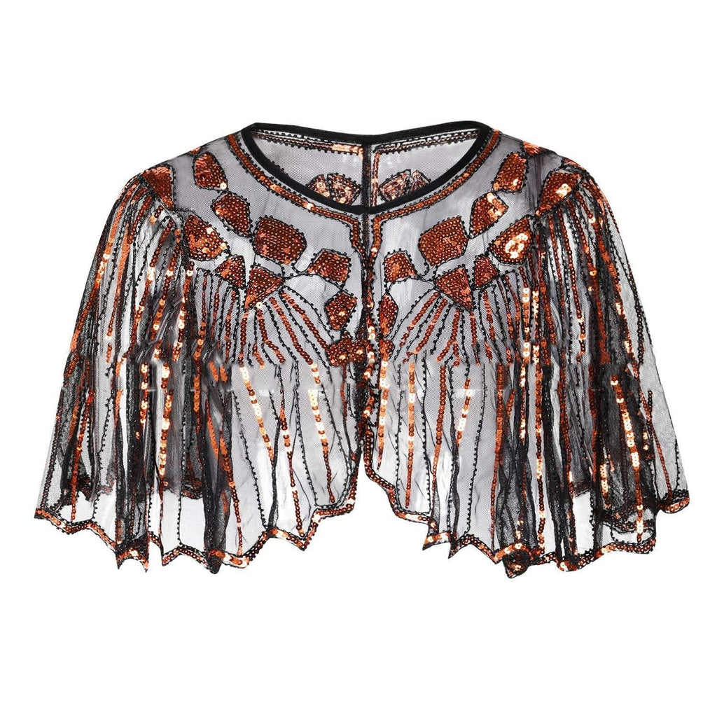 Mesh With Sequins Short Cape Evening Dress Party Dinner Cheongsam Outerwear Cross-border