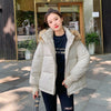 Loose Hooded Gloves Thickened Thermal Quilted Jacket Coat For Women