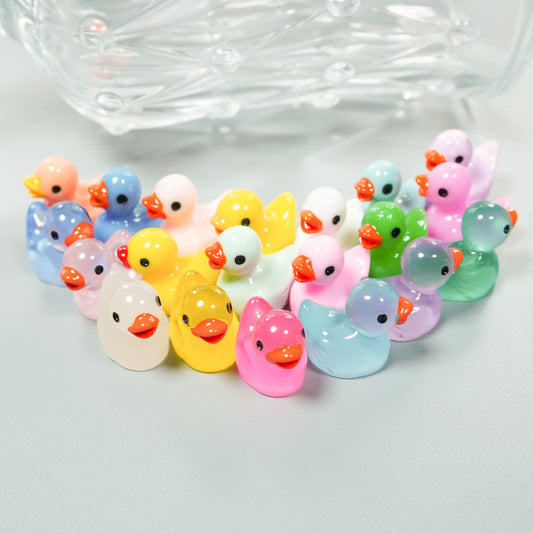 Resin Shrink Mini Little Duck Pendant