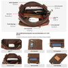 Retro First Layer Cowhide Crazy Horse Leather Crossbody Bag