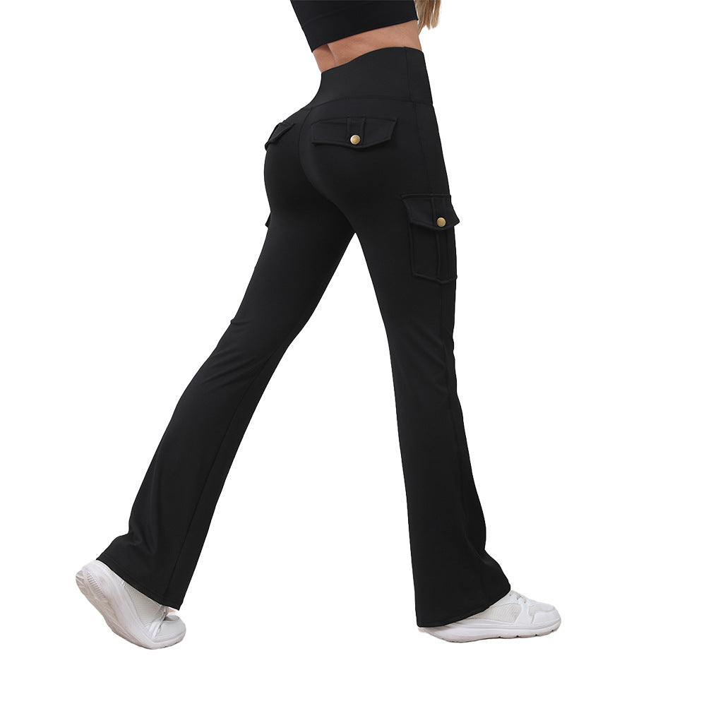 Pocket High Waist Hip Lift Quick-drying Breathable Tight Casual Fitness Sports Pants