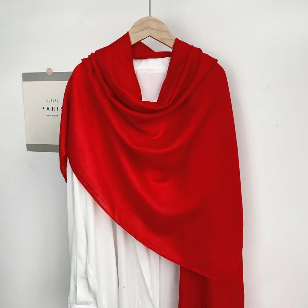 Monochrome Long Scarf Warm Shawl Solid Color Casual Scarf