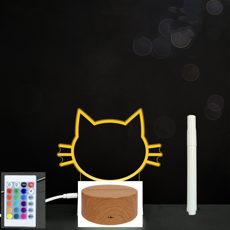 لوحة أكريليك ثلاثية الأبعاد مع إضاءة LED للوحة رسائل بخط اليد