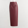 Ankela Red Slit Sheath Skirt Fashion Slim