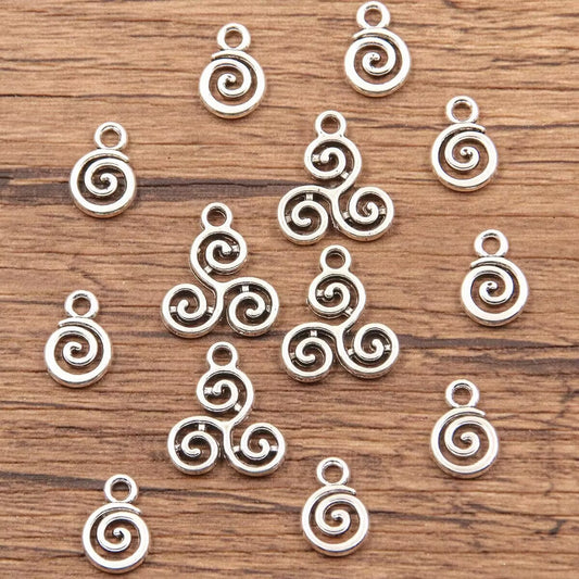 Double-sided Hollow Circle Pendant Alloy Ornament Small Accessories