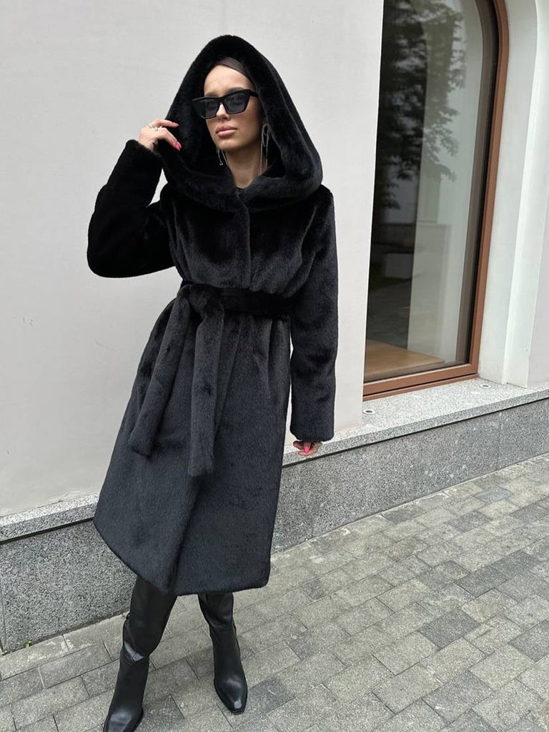 Long Hooded Coat For Women
