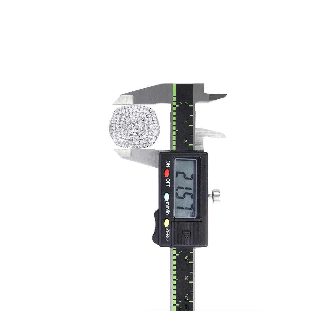 The Legendary King - Men's Ring, Diamond Ring And Wedding Ring Set With Top-quality Moissanite S925 Silver And Platinum-plated. The Ring Can Be Inspected With A Diamond Pen