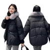Korean Style Loose Lapels Sense Puffer Jacket Coat